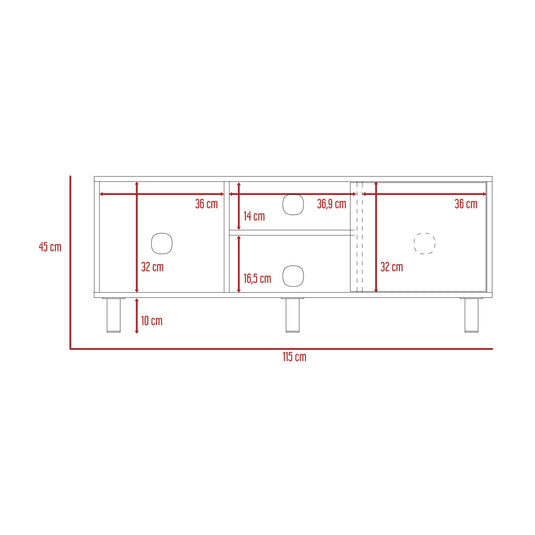 Mesa Para Tv Tunez, Café Claro, Para Tv de 45 Pulgadas