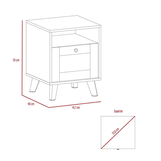 Combo para Habitación Natura, incluye Cama, Cabecero, Baul, Closet y Mesas de Noche