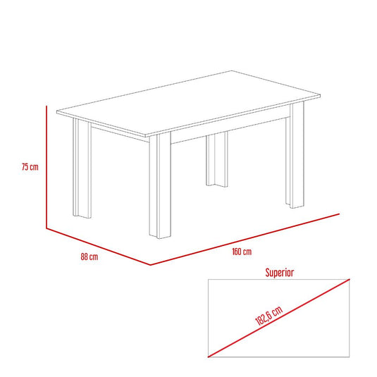 Comedor Portofino, Rovere, Con amplio Espacio Superior