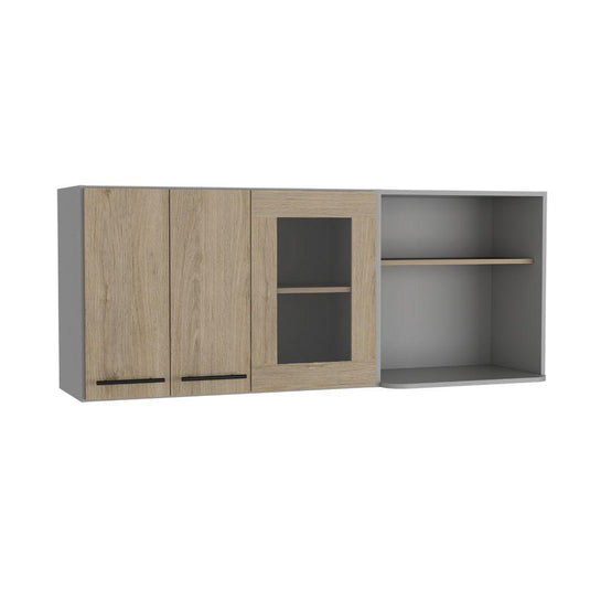 Mueble de Pared Hasselt, Gris y Rovere ZF