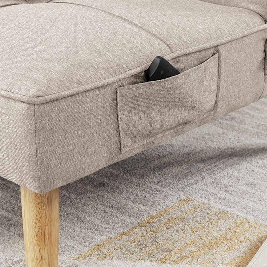 Sofá Cama Galet, Beige, sillón reclinable 3 puestos