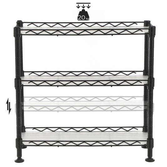 Organizador para Especias Shelves, Negro, de Tres niveles X2