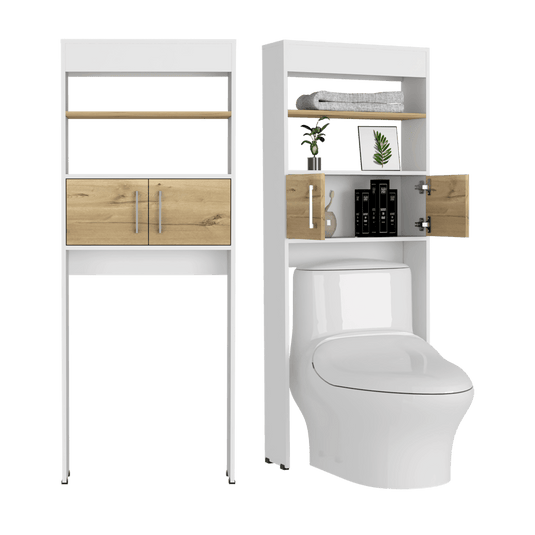 Gabinete de Baño Aqua, Café Claro y Blanco Duqueza , con Dos Puertas Para Su Almacenamiento X2