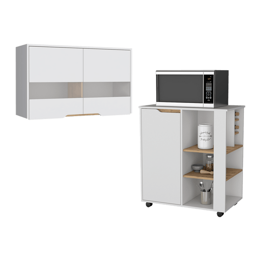 Combo Para Cocina Vanet, Incluye Gabinete Superior y Modulo Microondas