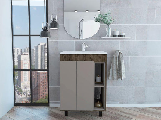 Mueble de Baño Meka, Coñac y Taupe