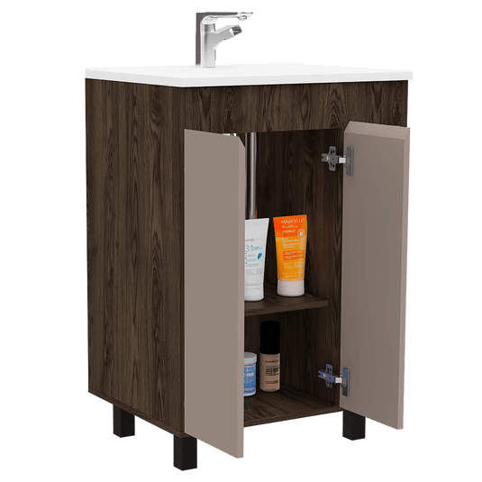 Mueble de Baño Meka, Coñac y Taupe