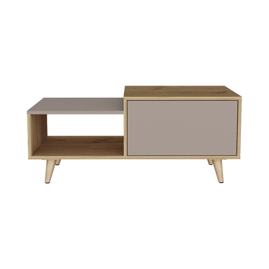 Mesa de Centro Bora, Duna y Taupe, con Amplio Espacio Ideal Para Ubicar Decoraciones