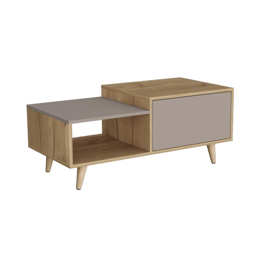 Mesa de Centro Bora, Duna y Taupe, con Amplio Espacio Ideal Para Ubicar Decoraciones