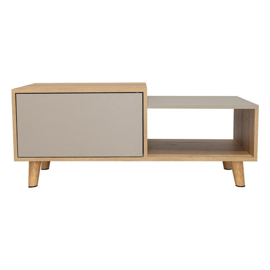 Mesa de Centro Bora, Duna y Taupe, con Amplio Espacio Ideal Para Ubicar Decoraciones