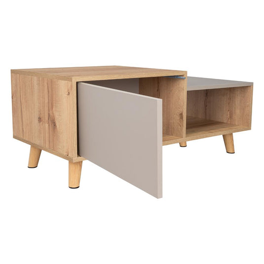 Mesa de Centro Bora, Duna y Taupe, con Amplio Espacio Ideal Para Ubicar Decoraciones