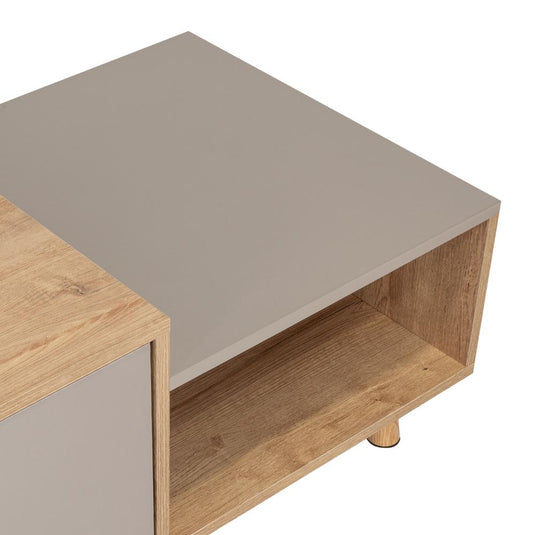 Mesa de Centro Bora, Duna y Taupe, con Amplio Espacio Ideal Para Ubicar Decoraciones