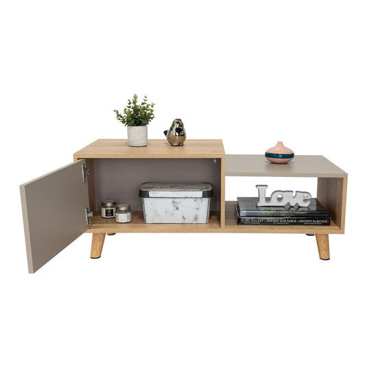 Mesa de Centro Bora, Duna y Taupe, con Amplio Espacio Ideal Para Ubicar Decoraciones