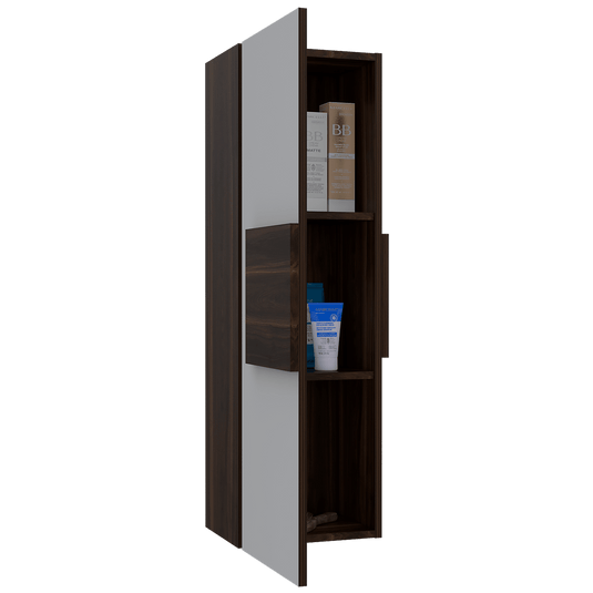 Mueble Auxiliar de Baño Vanguard, Habano y Blanco Nevado