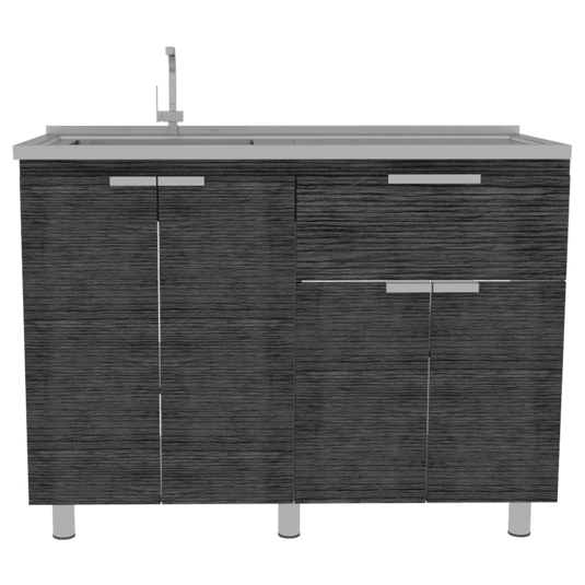 Mueble Inferior Fendi, Roble Gris