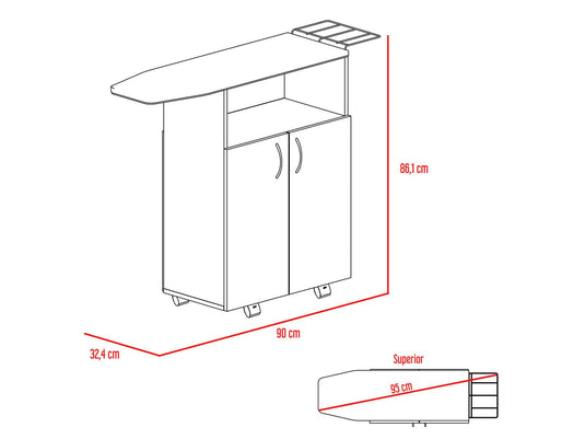 Mueble Planchado Blanco , Blanco