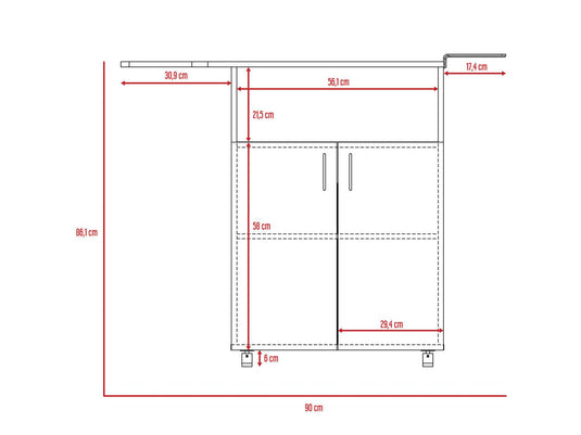 Mueble Planchado Blanco , Blanco