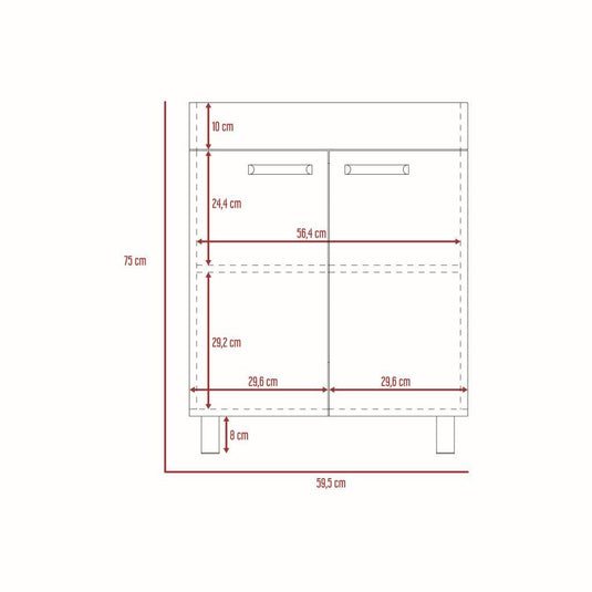 Mueble Lavadero, Blanco y Gris, Ideal Para Espacios Reducidos