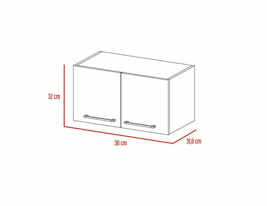 Mueble Campana Scenica, Blanco y Castanho Velasquez High Gloss