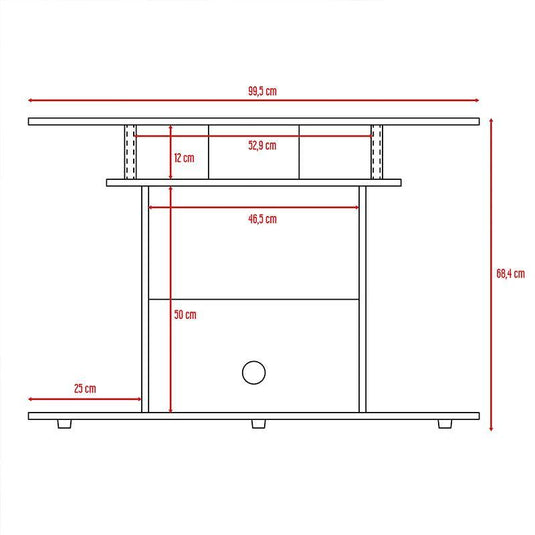 Rack para TV, Lisboa, Wengue, Diseño Multifuncional y Espacio Superior Para Televisor de 40 Pulgadas X2