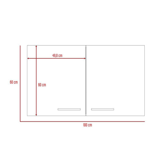 Mueble Aereo con Dos Puertas Manchester, Wengue