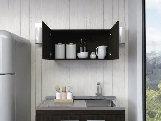 Mueble Sobre Campana con Dos Puertas Manchester, Wengue