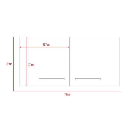 Mueble Sobre Campana con Dos Puertas Manchester, Wengue