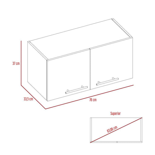 Mueble Sobre Campana con Dos Puertas Manchester, Wengue