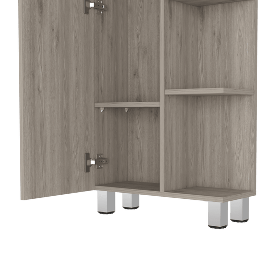 Mueble Esquinero Urano, Ceniza, con Variedad de Entrepaños ZF