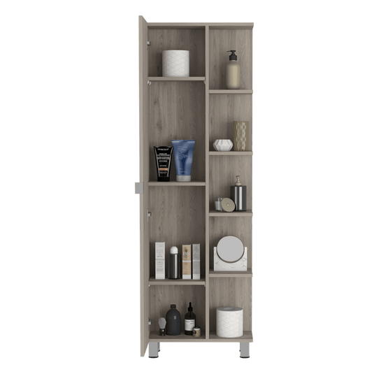 Mueble Esquinero Urano, Ceniza, con Variedad de Entrepaños ZF