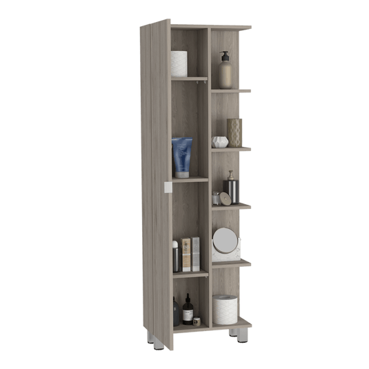 Mueble Esquinero Urano, Ceniza, con Variedad de Entrepaños ZF