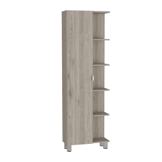 Mueble Esquinero Urano, Ceniza, con Variedad de Entrepaños ZF