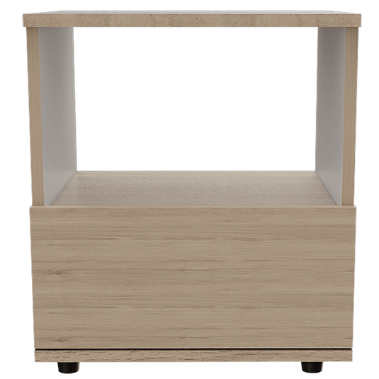 Mesa de Noche Camel, Rovere y Blanco, EXCLUSIVA