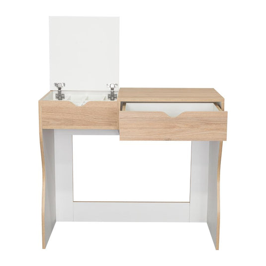 Mueble de Tocador Perla, Rovere y Blanco