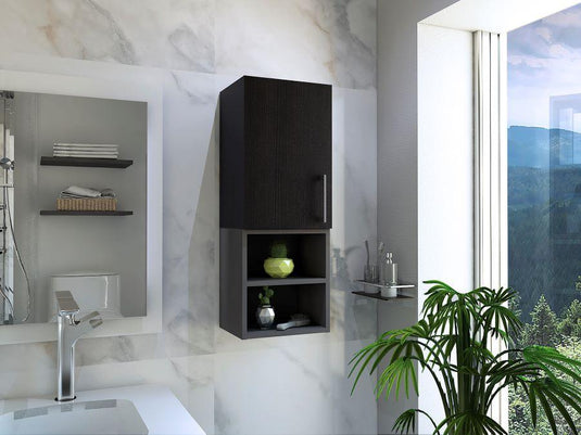 Mueble Auxiliar de Baño Madrid, Wengue y Plomo