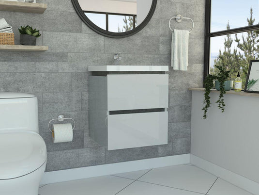 Mueble Pontus Plus, Onix, Gris y Blanco Pintado