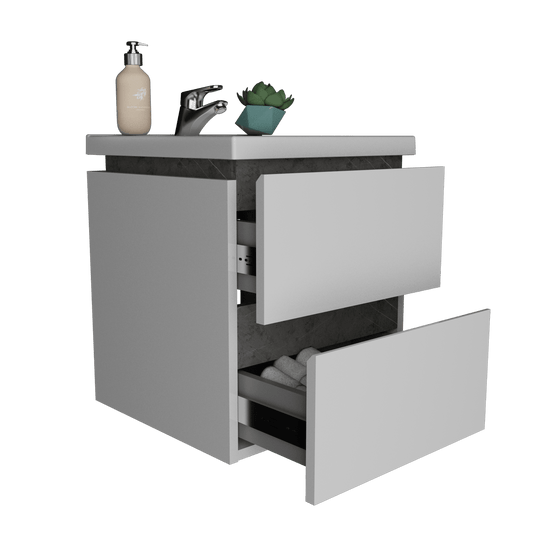 Mueble Pontus Plus, Onix, Gris y Blanco Pintado