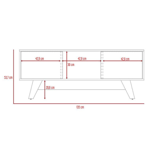 Rack Para Tv Romero Bellota Y Blanco