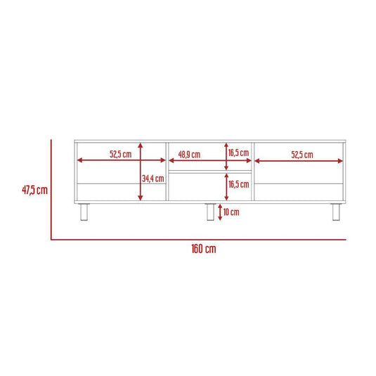 Rack para TV, Tunez 160, Wengue