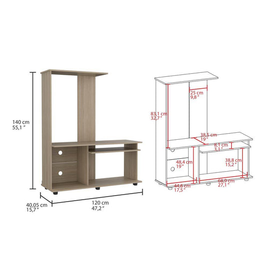 Estante Magallanes Tv de 50 Pulgadas, Rovere