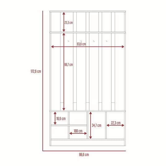 Mueble Auxiliar Zapatero Beijing, Coñac, Ideal Para Ubicar Bolsos Entre Otros