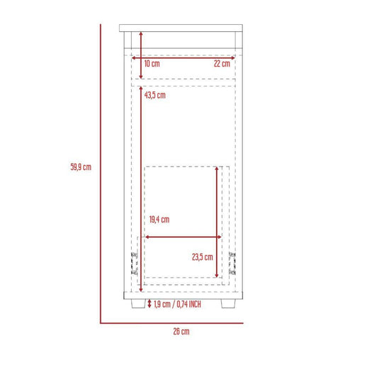 Mueble Auxiliar A Piso Allegra, Wengue Y Onix