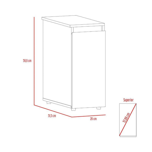 Mueble Auxiliar A Piso Allegra, Wengue Y Onix