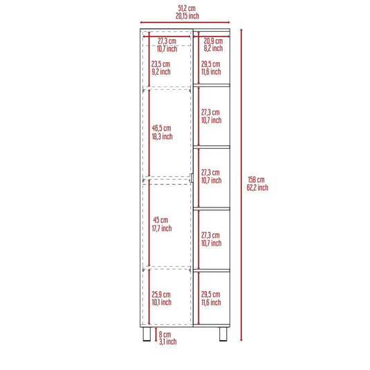 Mueble Esquinero Urano, Gris, con Variedad de Entrepaños ZF