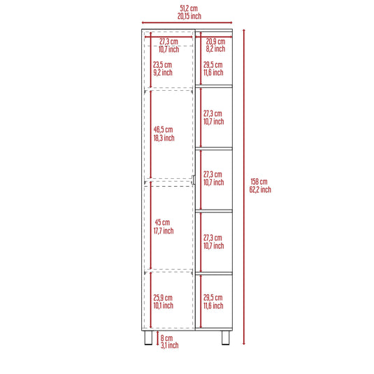 Mueble Esquinero Urano, Duna, con Variedad de Entrepaños ZF