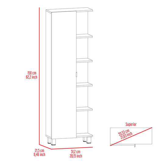 Mueble Esquinero Urano, Duna, con Variedad de Entrepaños ZF