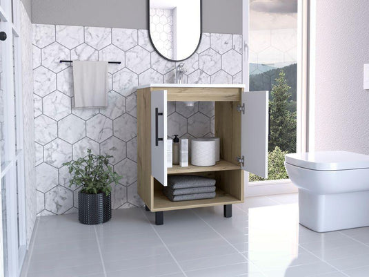 Mueble Optimazador Lavamanos Bath, Duna y Blanco