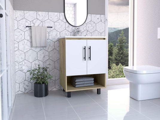 Mueble Optimazador Lavamanos Bath, Duna y Blanco