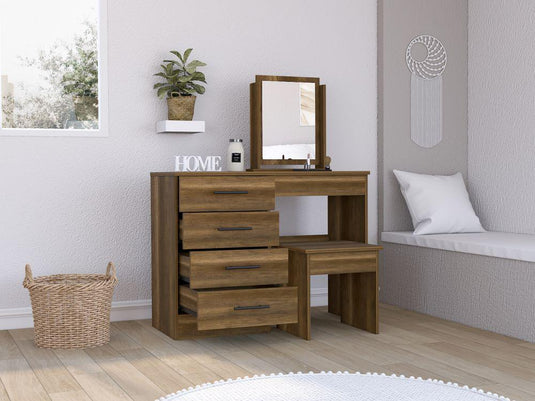 Mueble de Tocador Kaia, Caramelo y Wengue