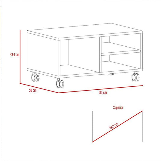 Combo Para Sala Naim, Incluye Rack para TV, Bar y Mesa de Centro