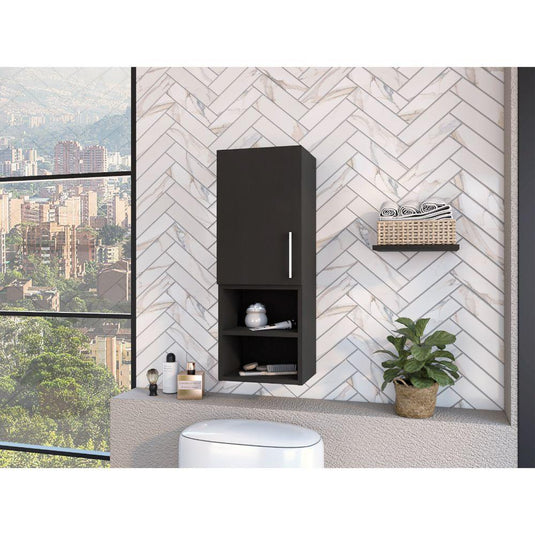 Gabinete de Baño Oporto, Wengue, con Dos Entrepaños ZF X2